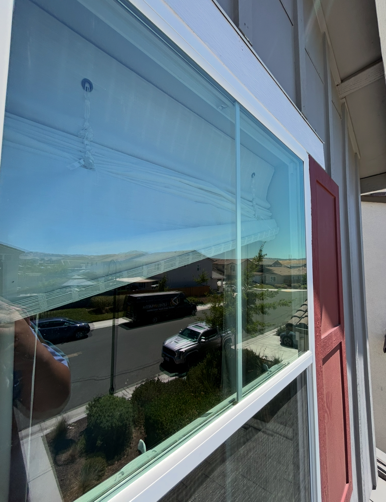 Front window, inside and out after cleaning